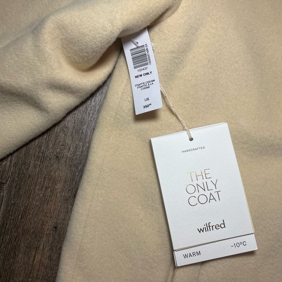 Wilfred The Only Coat Wool Cashmere Blend in Frappe Cream Women’s Size Large NWT - Picture 4 of 10
